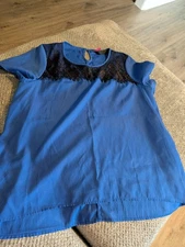 Women's Dress Shirt brand Pure Energy  Color Blue Size 1