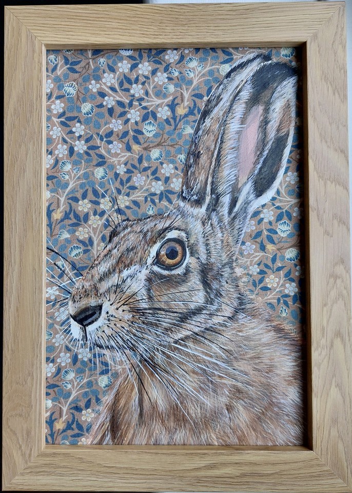 Original XL Hare picture painting William Morris Brer Rabbit Art ...