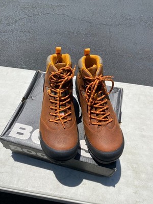 Bogs Bedrock Work Boots Mens 14 Brown Leather Composite Toe Waterproof Lace Up