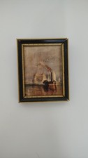 Mini 10cm Wall Painting Framed Hanging Vintage Prop Decor Display Timeless