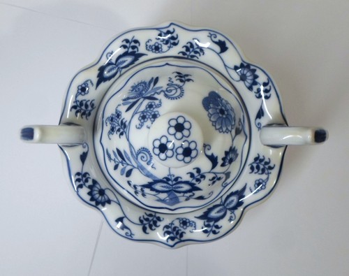 PIATTO MAIONESE DANUBIO BLU vintage modello cipolla blu marchio rettangolare larghezza 7,5" - Foto 4 di 7