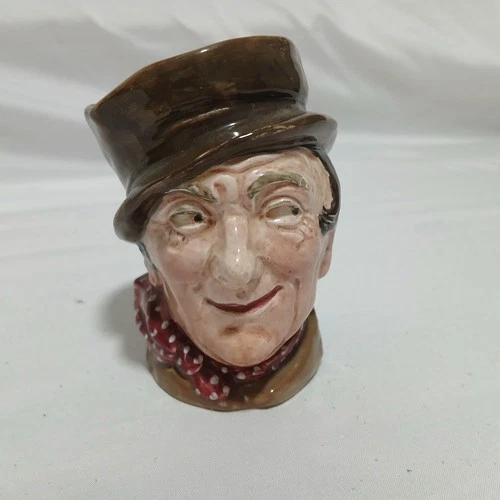 Vintage Royal Doulton Sam Weller Ceramic Miniature Toby Mug 2.5" Tall