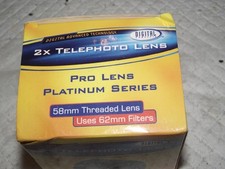 DIGITAL CONCEPTS 2X TELEPHOTO 58MM LENS ATTACHMENT, MODEL 1458T-R, NEW IN BOX
