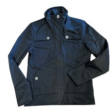 Oakley Womens Medium Black Buttoned Up Full Zip Jacket with Thumb Holes