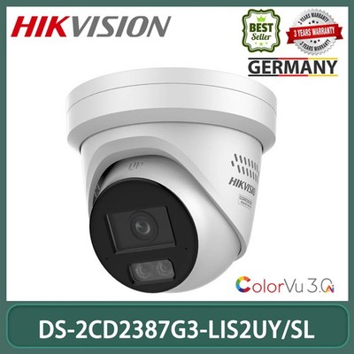 Hikvision DS-2CD2387G3-LIS2UY/SRB 8MP Ai Hybrid Licht ColorVu 3.0 POE IP Kamera