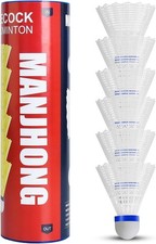x Wei&szlig;e Nylon Federb&auml;lle Badminton Anf&auml;nger Freizeit Training Indoor Outdoor