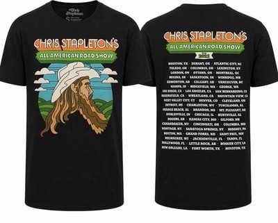 Chris Stapleton 2022 Tour Shirt All American Road Show Black Mens S Tee