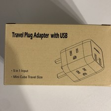 Travel Plug Adapter w/ USB for the United KIngdom UK - US See Pic