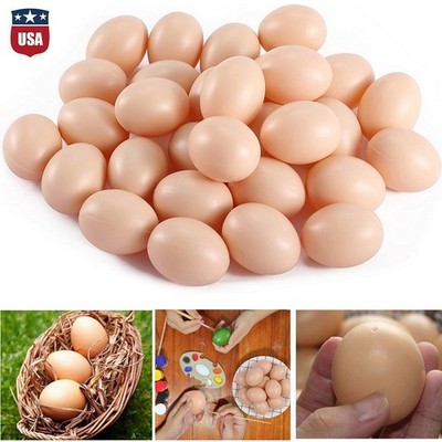 30×Dummy Faux Fake Chicken Eggs Get hens to Lay Eggs Poultry Mannequin Nest Eggs