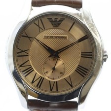 Emporio Armani EMPORIO ARMANI AR-1704 Watch Quartz Leather Belt Roman Smoseco Si