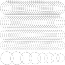 120Pcs Hypoallergenic Earring Beading Hoops, 20Mm 25Mm 30Mm 35Mm round Hoop Earr