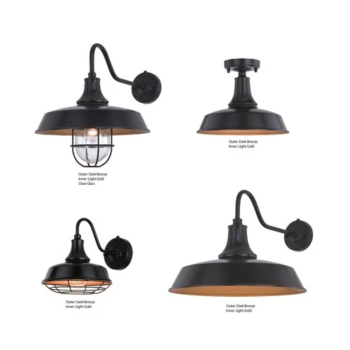 Vaxcel Lighting T0571 Dorado 1 Light 17" Tall Outdoor Wall Sconce - Dark Bronze - Picture 2 of 12