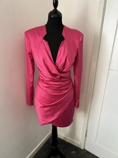 House of CB Nelinha Hot Pink Wrap Tux Dress Small S