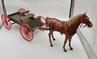 Vintage 1960s MARX JOHNNY WEST Covered wagon horse & harness 4434 Play set READ