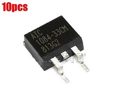 10Pcs Adjustable Regulator TO-263 1084-33CM AIC1084-33CM 5A 3.3V Brand:Aic Ne vq