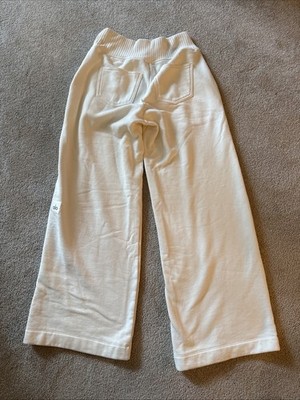 Alo Yoga Serenity Wide Leg Sweatpant Ivory (Small) | eBay
