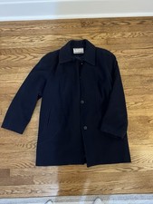Mackintosh Wool Coat Navy Size 14 Men  s Used