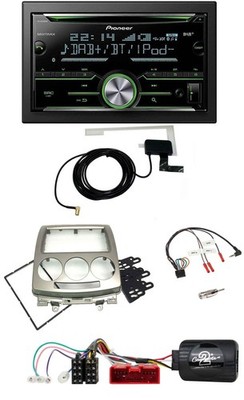 Pioneer CD USB Steering Wheel Bluetooth 2DIN DAB Car Stereo for Mazda 5 CR 2005-2010 Sil