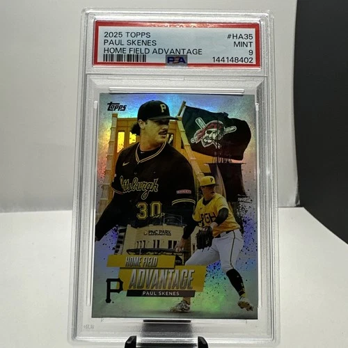 2025 TOPPS  HOME FIELD ADVANTAGE #HA35 PAUL SKENES PIRATES PSA 9 MINT