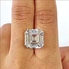 4 Ct Natural D Color Lab Grown  Asscher Loose Diamond VVS1 Certified