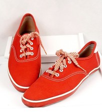 Vtg Womens Red Super Jeepers Sneakers 7N 1960s Tennis Shoes Gym Shoes Sears