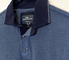 Rodd Gunn Polo Shirt Men's Stanley Point Sports Fit In Malibu Blue Sz Large