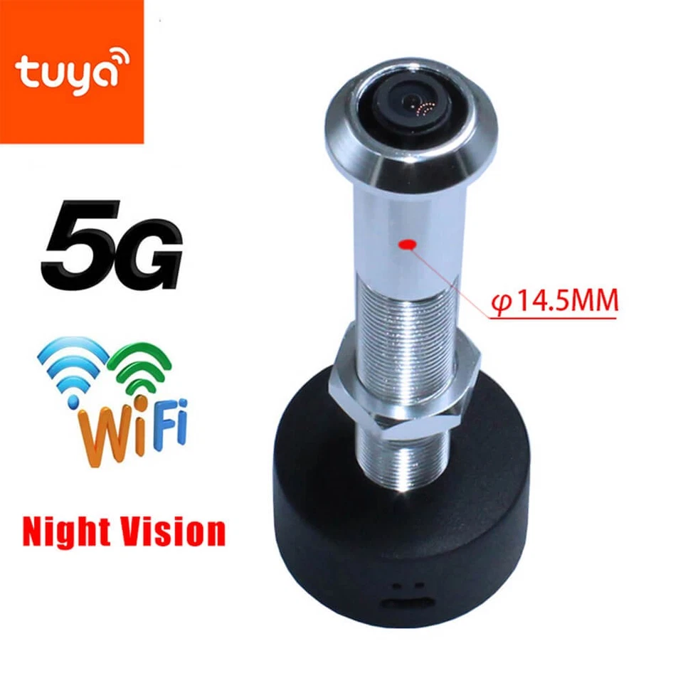 Tuya WIFI Smart Peephole Camera 1080P 170° Wide Angle Lens Support 5G/2.4G NEW - Image 3 of 4