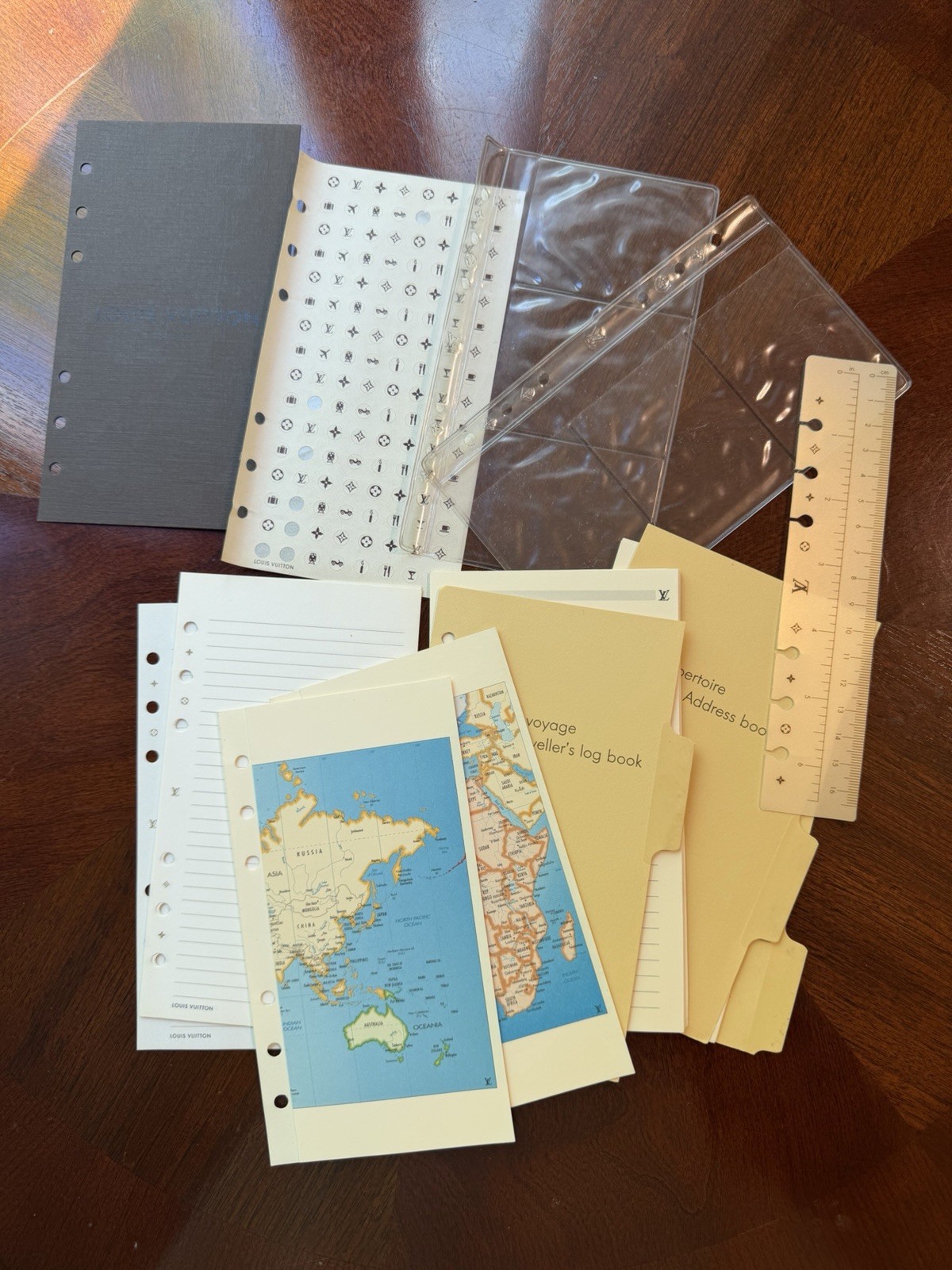 Louis Vuitton MM Agenda Ruler, Stickers, Card Holder And Inserts