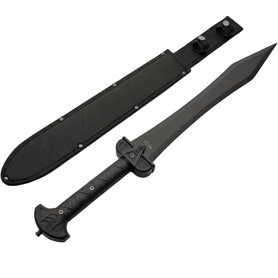 Espada Gladius de Combate SD 24 Pulgadas Negra WS 3CR13 Acero Inoxidable Full Tang Foto 4 de 4