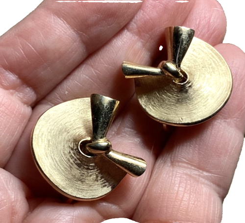 KRONE TRIFARI SCHMUCK KONVOLUT 5 TEILE GOLDFARBENE HALSKETTEN OHRCLIPS - Bild 2 von 2