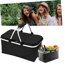 Picnic Basket Foldable Lunch Basket Large Insulated Picnic Basket For Lunch