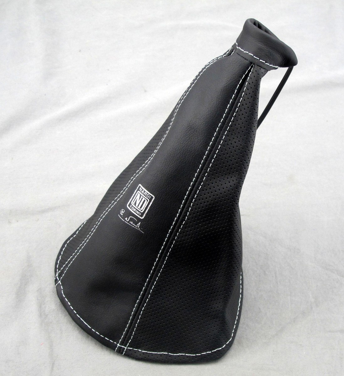 Nardi Hand E-Brake Boot - Black Smooth Leather and Black