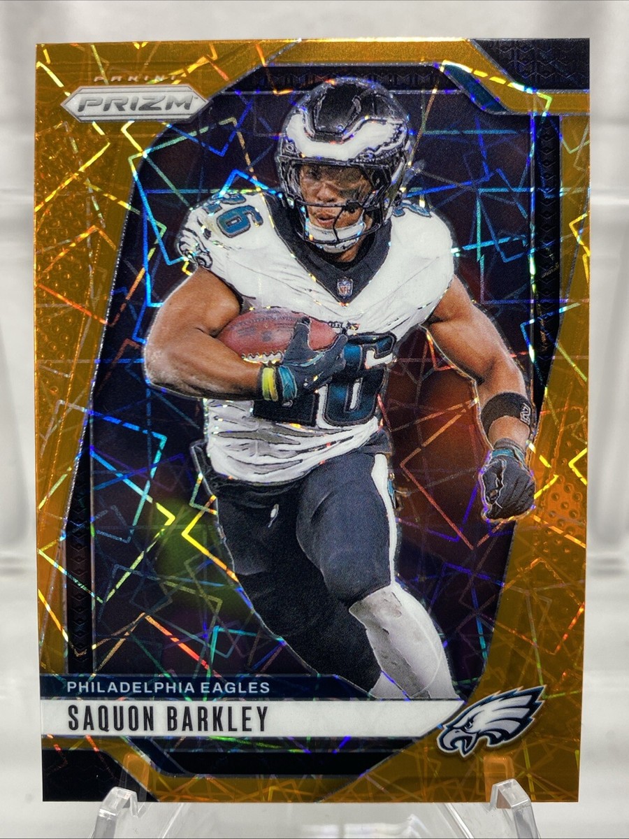 2024 Panini Prizm SAQUON BARKLEY Orange Lazer Prizm #232 Eagles | eBay