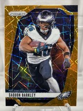 2024 Panini Prizm SAQUON BARKLEY Orange Lazer Prizm #232 Eagles