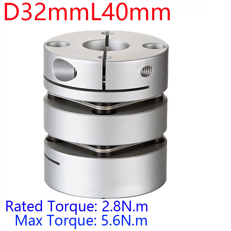 D32 L40 Broe 5mm-15mm Double Disc Flexible Shaft Coupling Shaft Encoder Connect