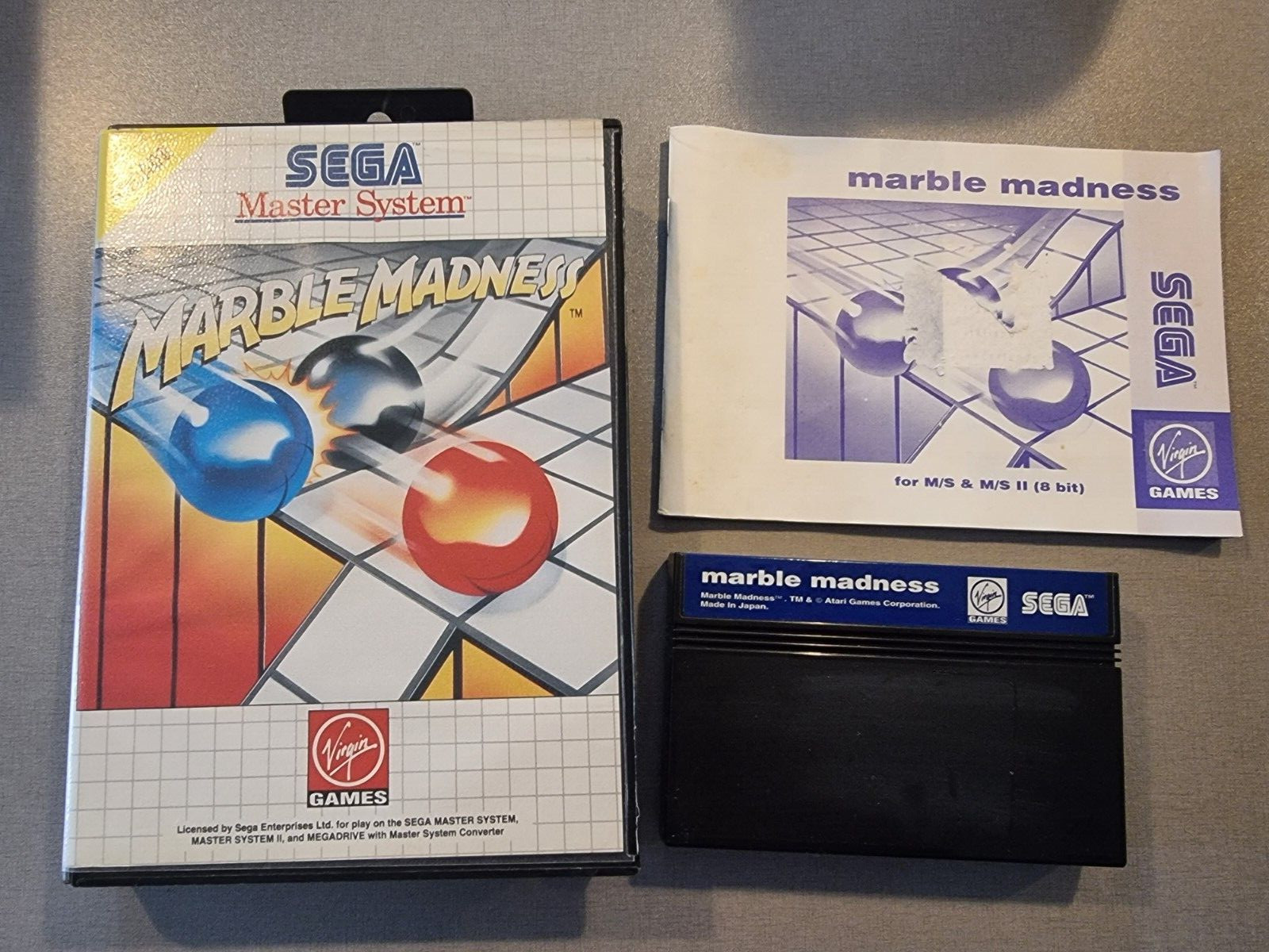 Marble Madness , Sega Master system SMS  PAL Game rétrogaming