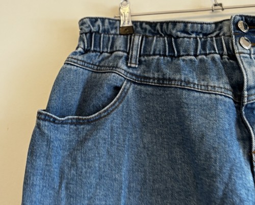 CITY CHIC Ladies Skirt Size L Large (AU 20) Denim Midi Distressed Blue Cotton - Picture 6 of 16
