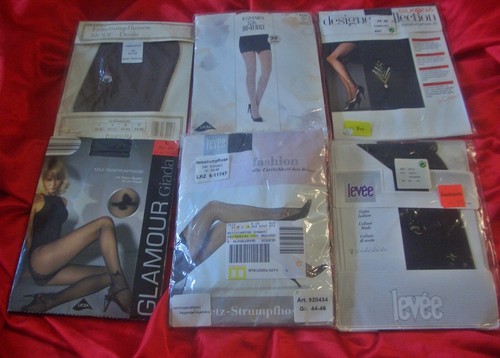 Sexy Konvolut gemusterte Fein Strumpfhosen Gr 44 46 48 L/XL Nylons Paket Lot OVP
