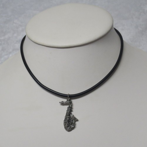 Saxaphone Necklace on cord or chain PC362 - Picture 4 of 5