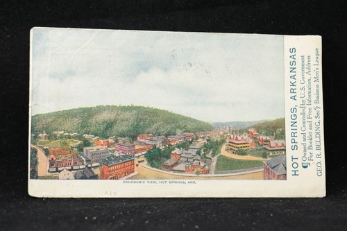 Arkansas: Hot Springs 1912 Allover City View Illustrated Advertising Cover - 第 1/2 張圖片