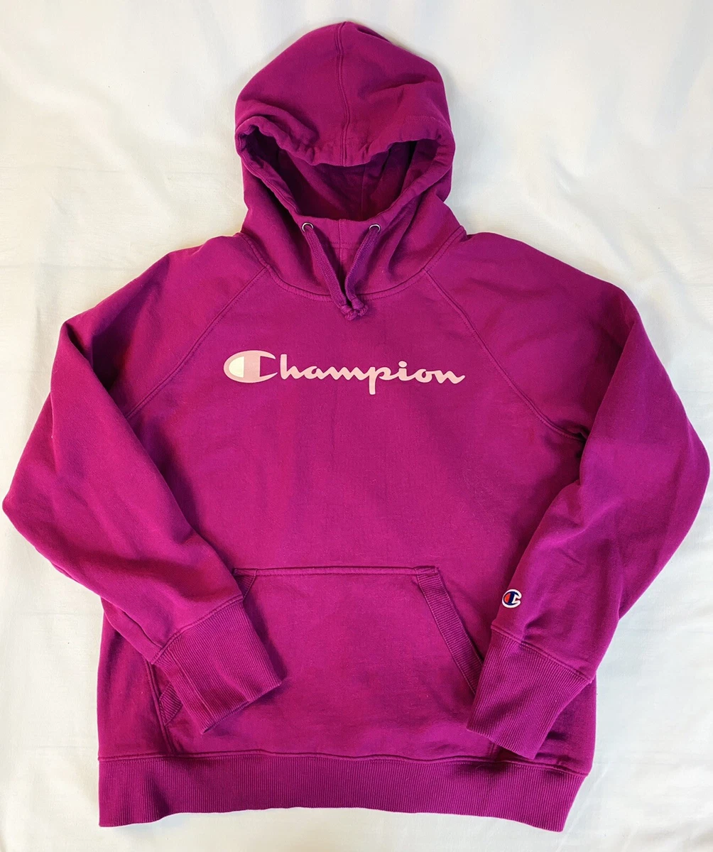 Champion logo sales sweatshirt womens