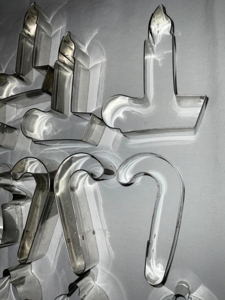 42 Cortadores de Galletas Metal Fox Run Artesanos Santa Cupido Pavo Candelabro Campana LEER L7 Foto 2 de 4