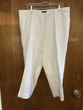 Lauren Ralph Lauren White Linen Lined Pants 16W