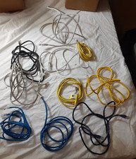 Lot of 10 Ethernet LAN Network Patch Cables 3-4 ft, cat 5e, maybe others