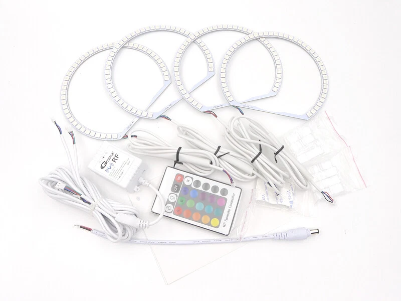 For BMW E36 318i 323i 325i 328i Multi Color RGB LED Angel Eyes Bluetooth APP - Image 2 of 4