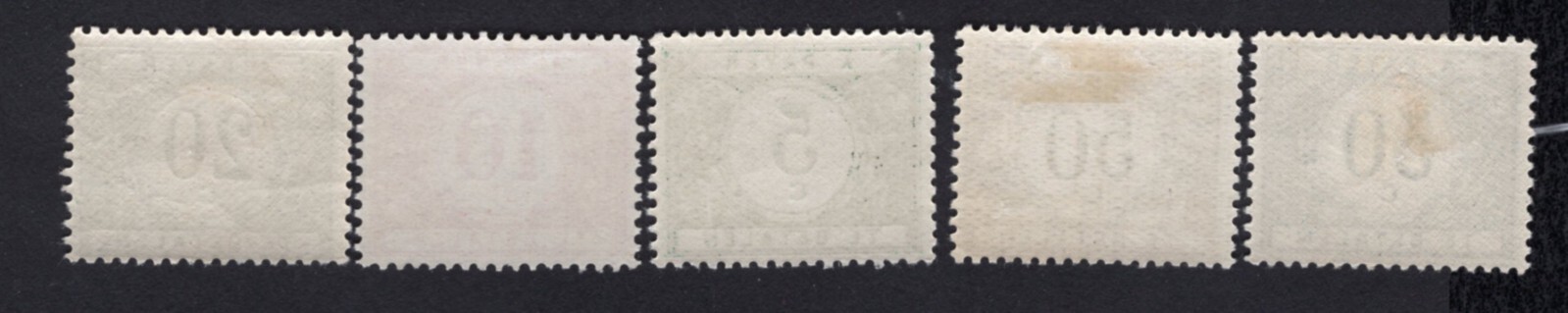 Belgium 1919 stamps Mi#Porto 17-21 START10%ONLY MH CV=24$