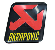 AKRAPOVIC PLACCA ALLUMINIO ADESIVA 3D ALTE TEMPERATURE SCARICO RILIEVO PICCOLO