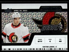 2022-23 Upper Deck Credentials Horizontal Debut Ticket Access Viktor Lodin