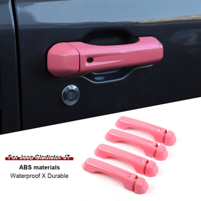 アキュレート Valiant 500NL（左ハンドル） ピンク Pink Car Door Handles Cover Trim Shell For Jeep Wrangler JT JT