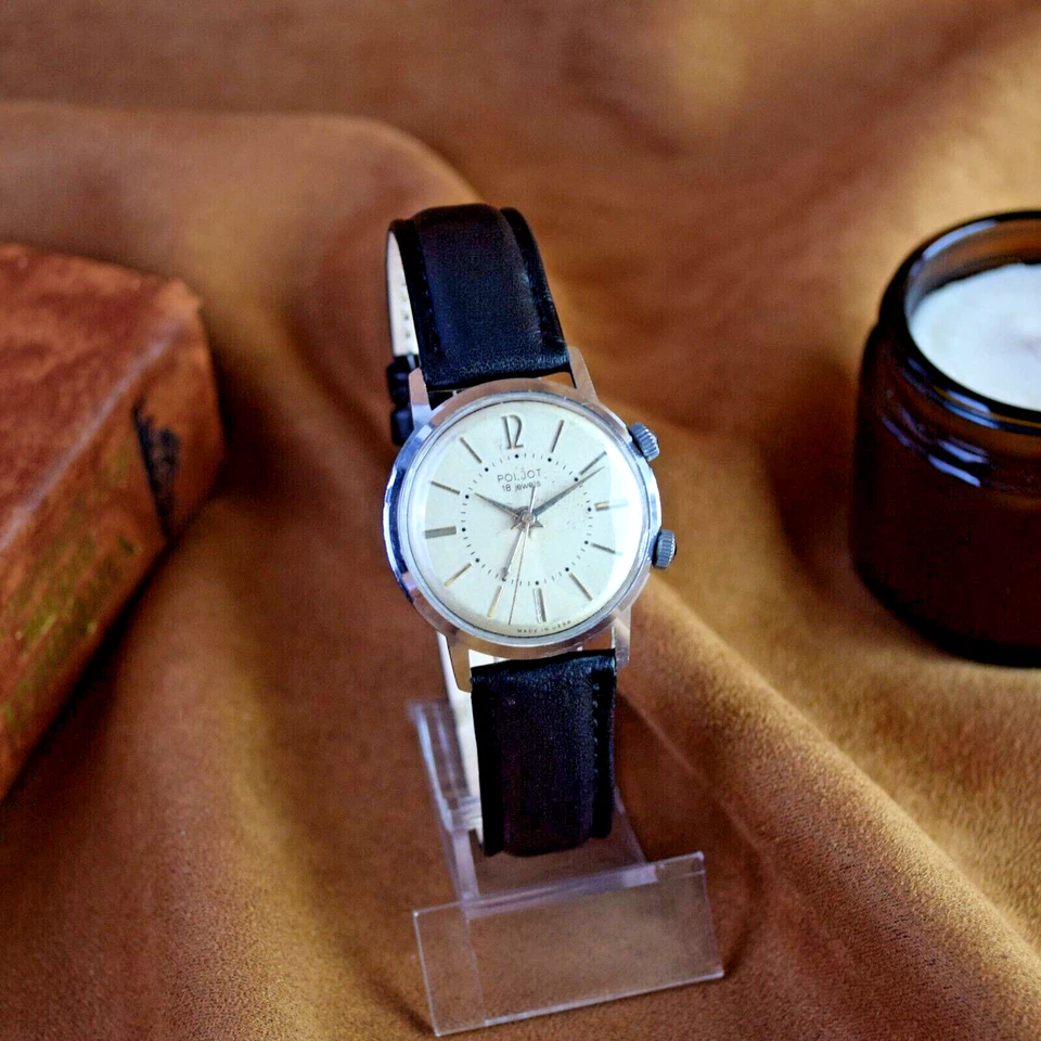 苏联手表 Poljot 警报信号复古机械男士手表 18 珠宝 — 第 4/4 张图片